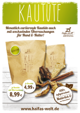 Monatlich wechselnder Kauspaß in einer Tüte!